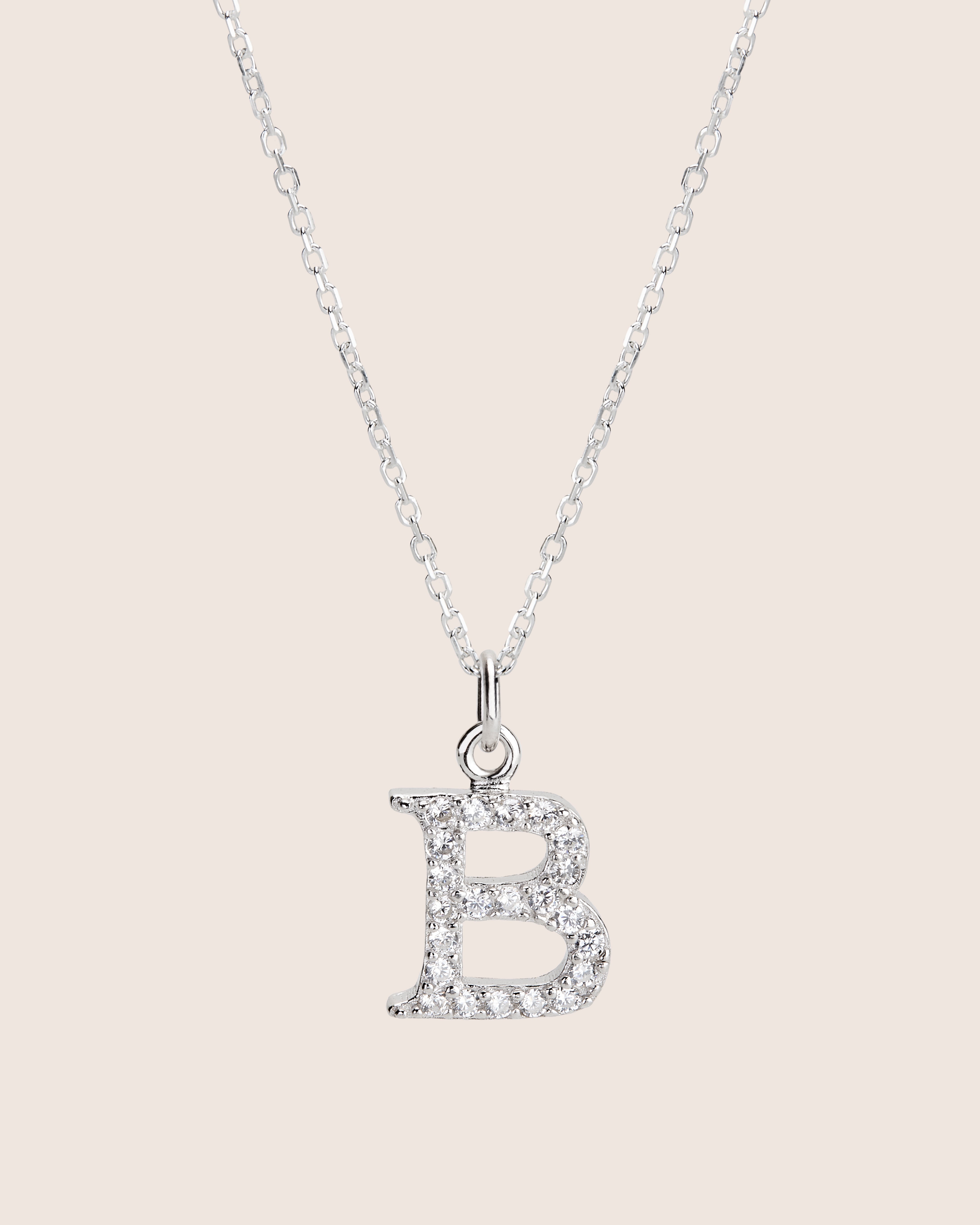 ZIRCONIA LETTER NECKLACE