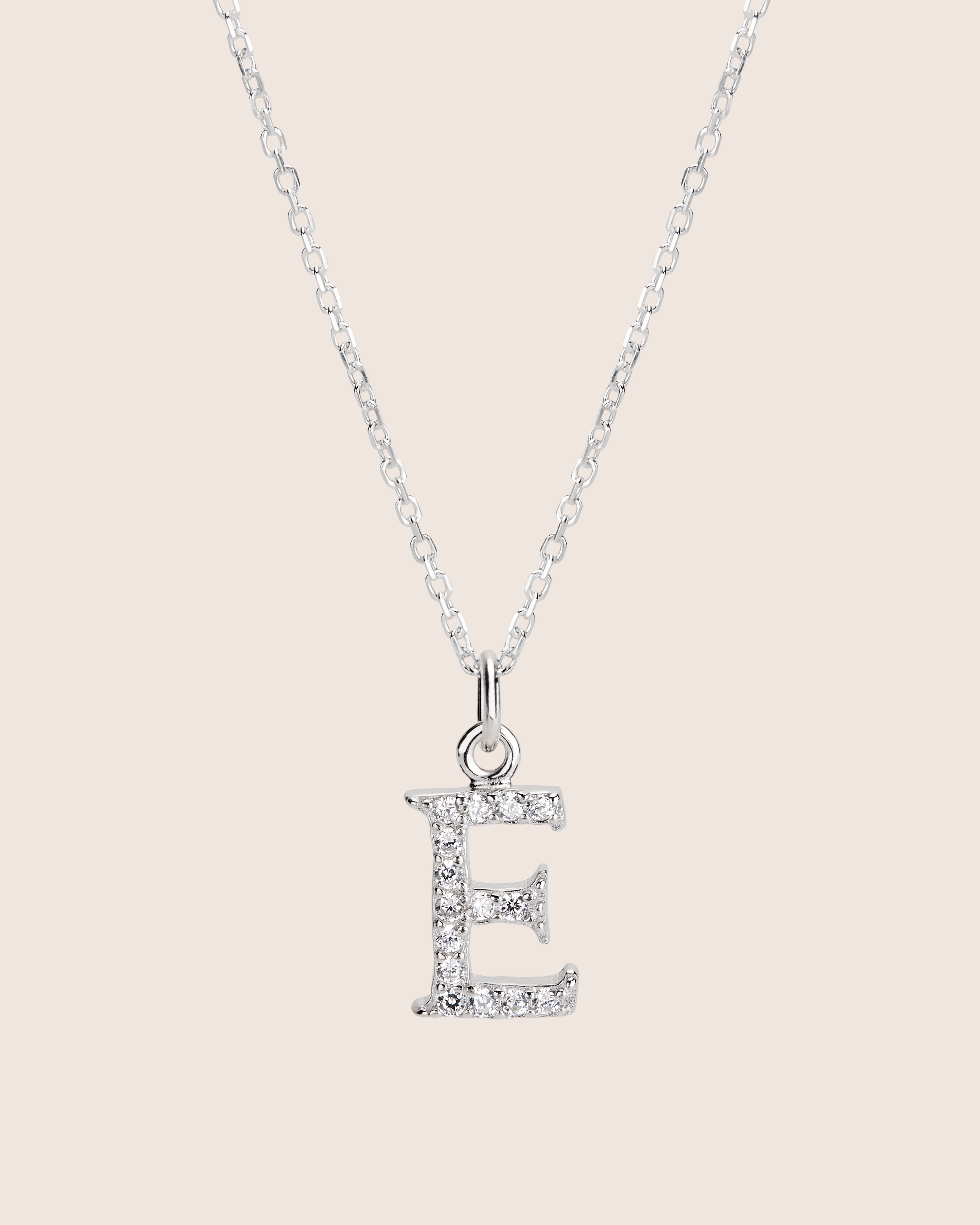 ZIRCONIA LETTER NECKLACE