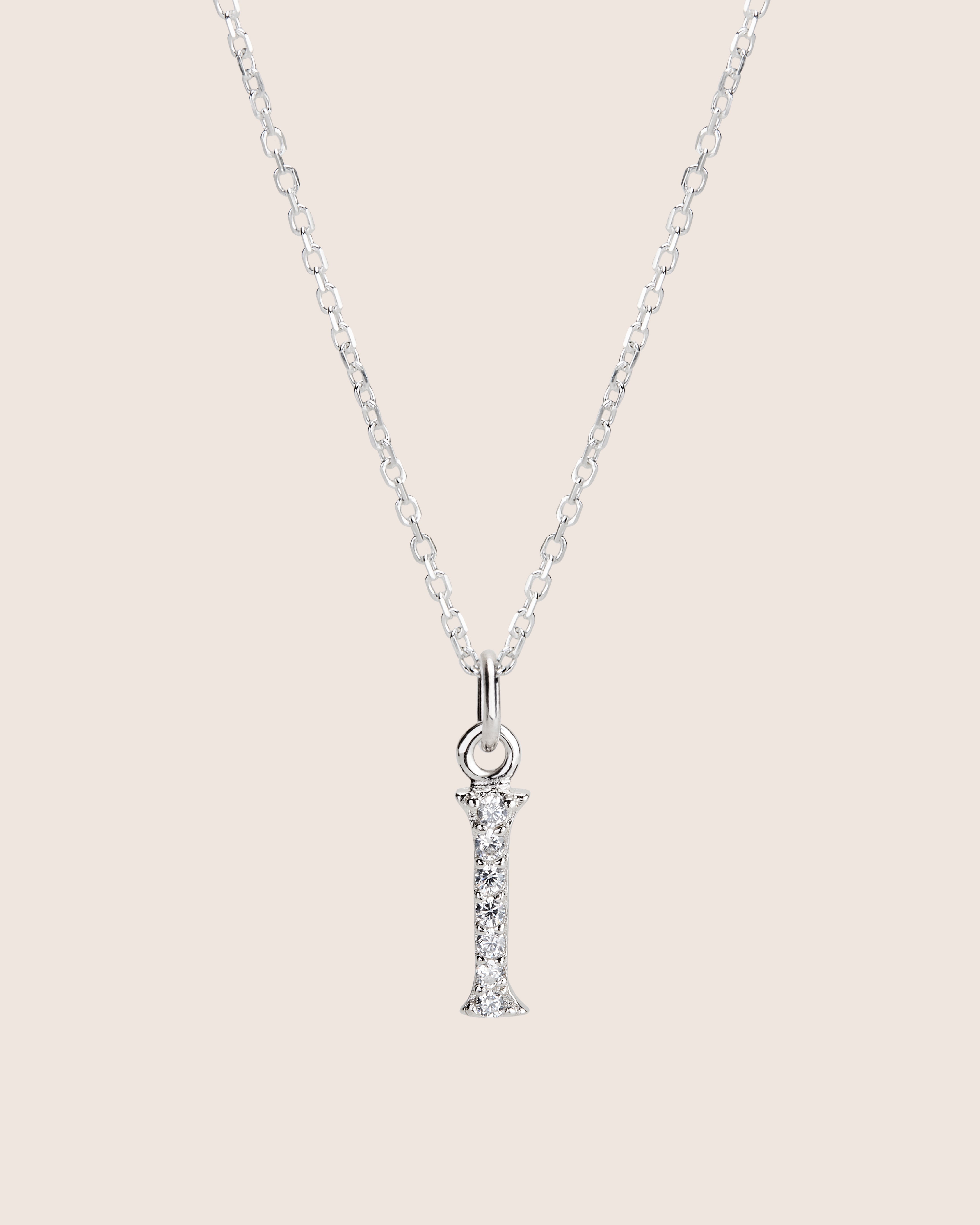 ZIRCONIA LETTER NECKLACE