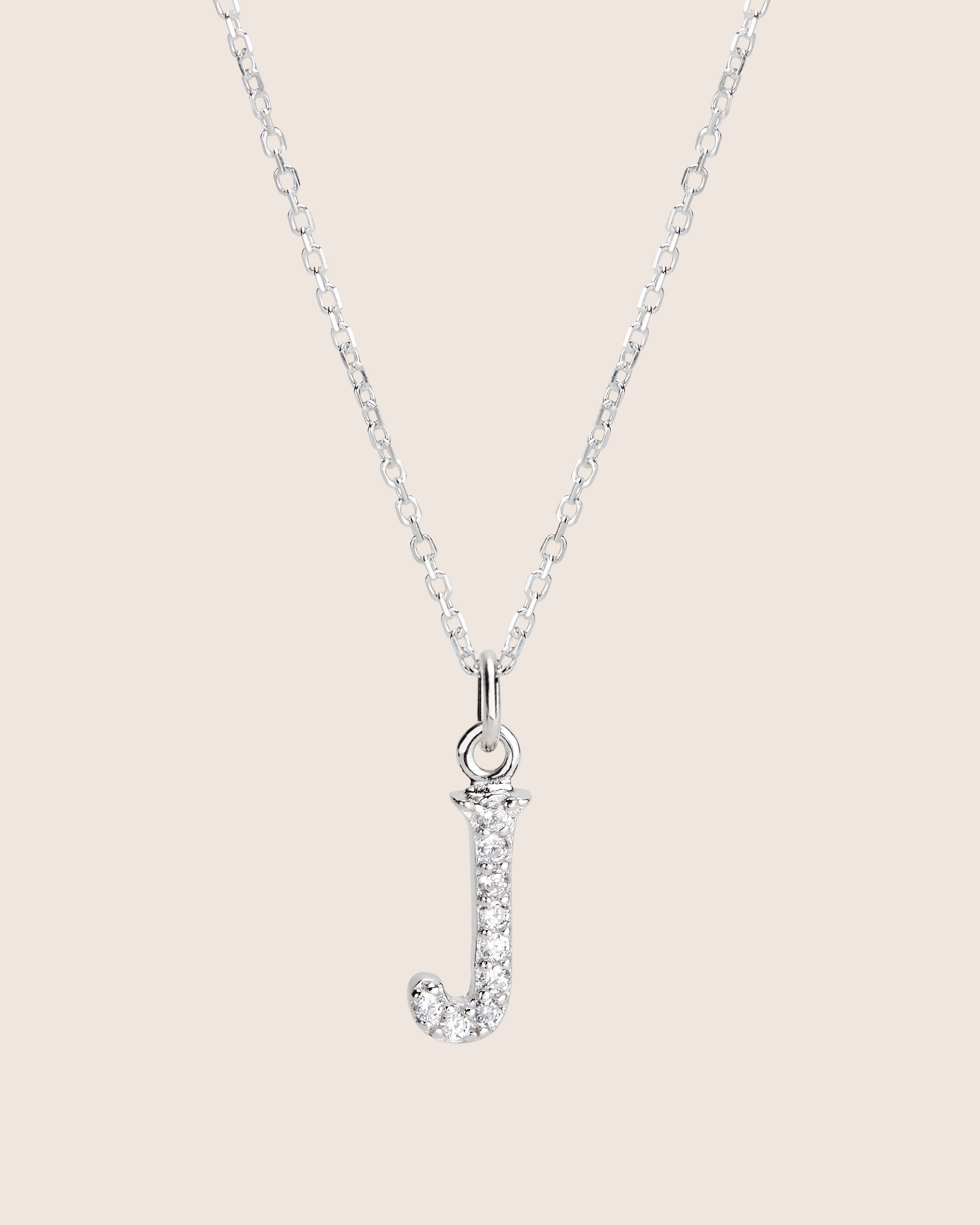 ZIRCONIA LETTER NECKLACE