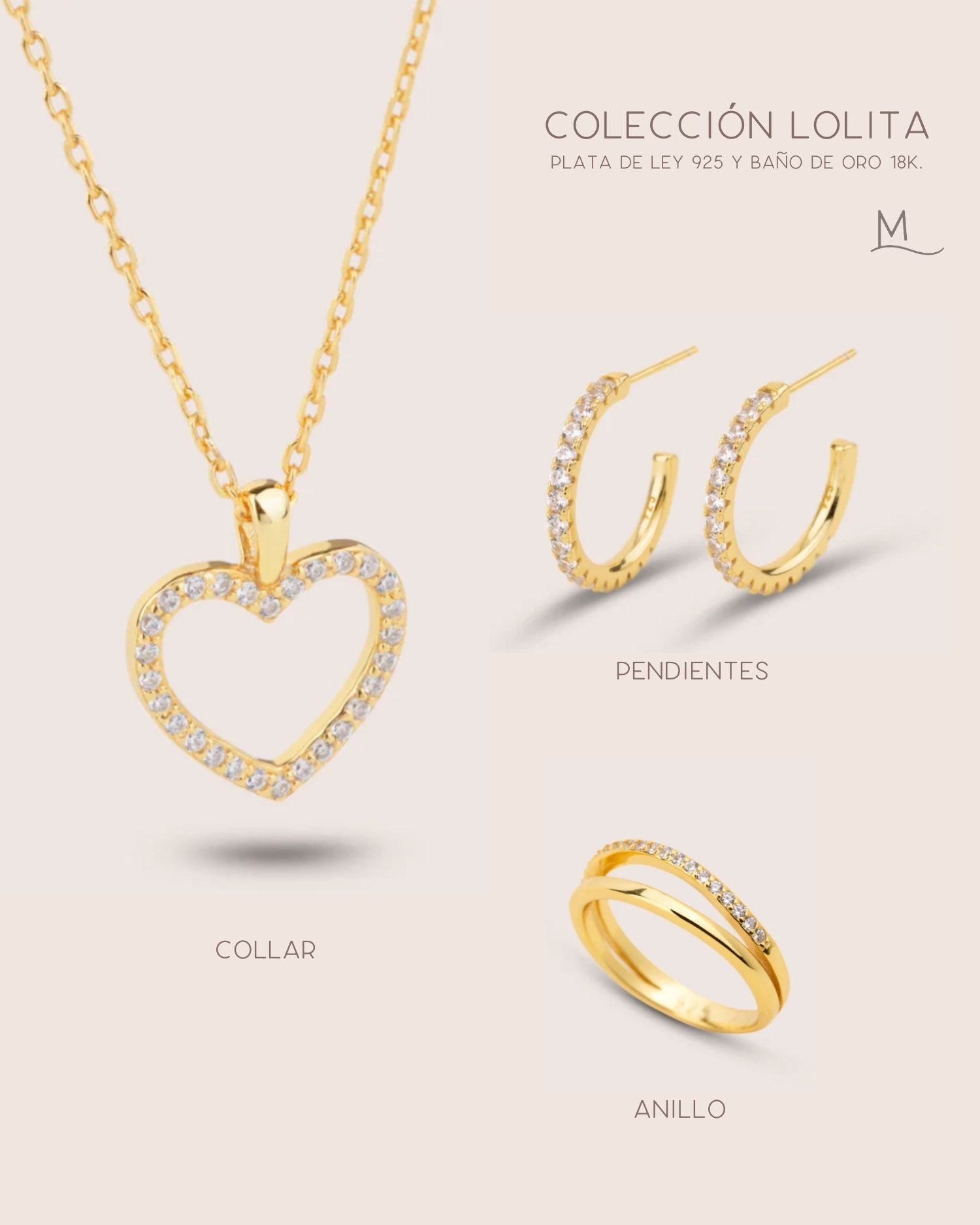 "conjunto joyas mujer oro" 