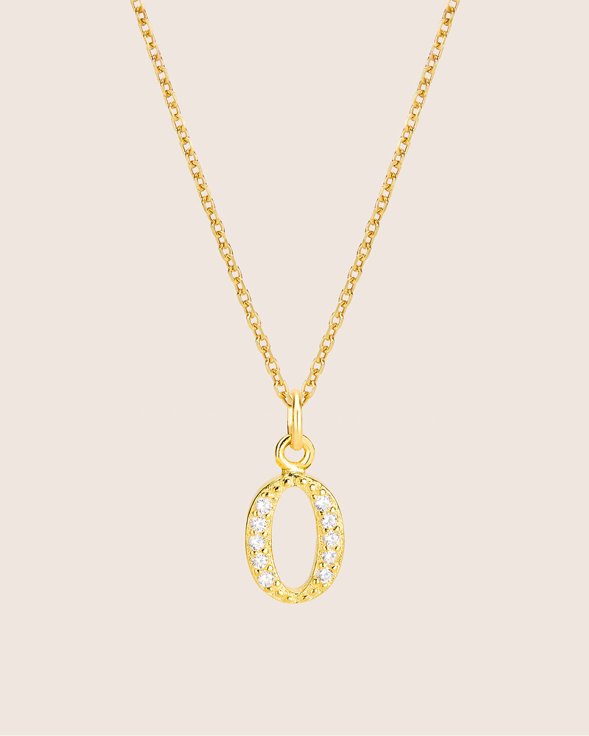 ZIRCONIA LETTER NECKLACE