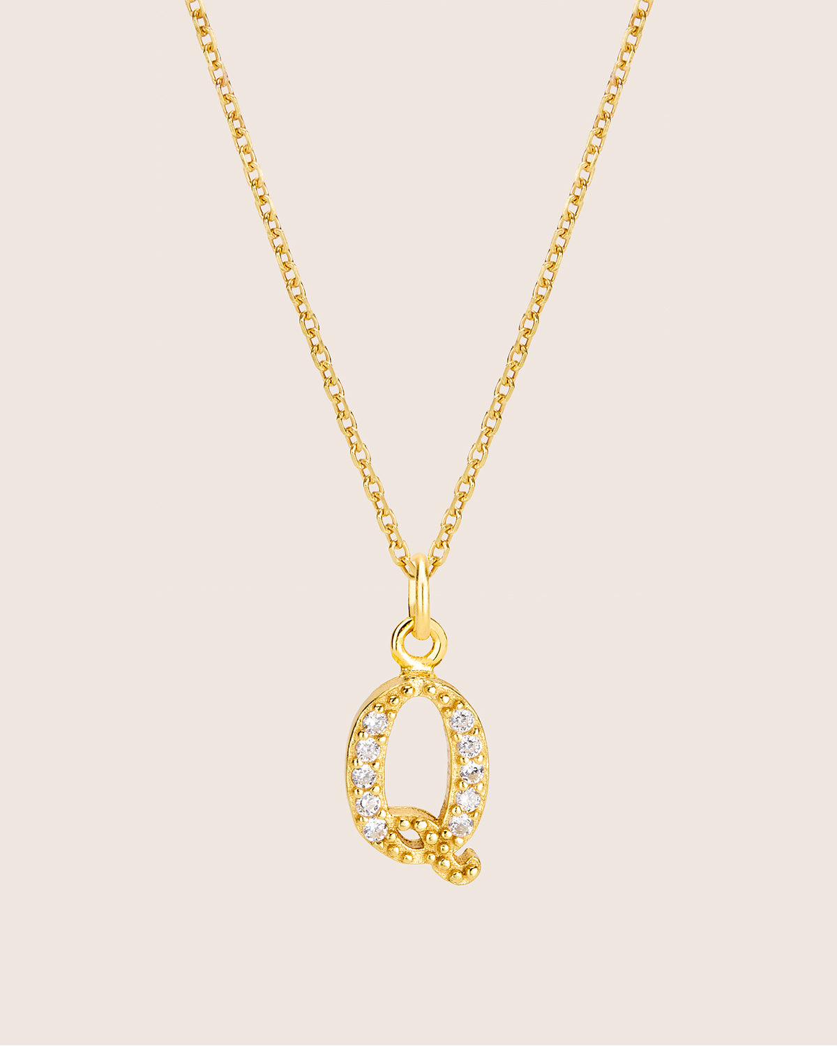 ZIRCONIA LETTER NECKLACE