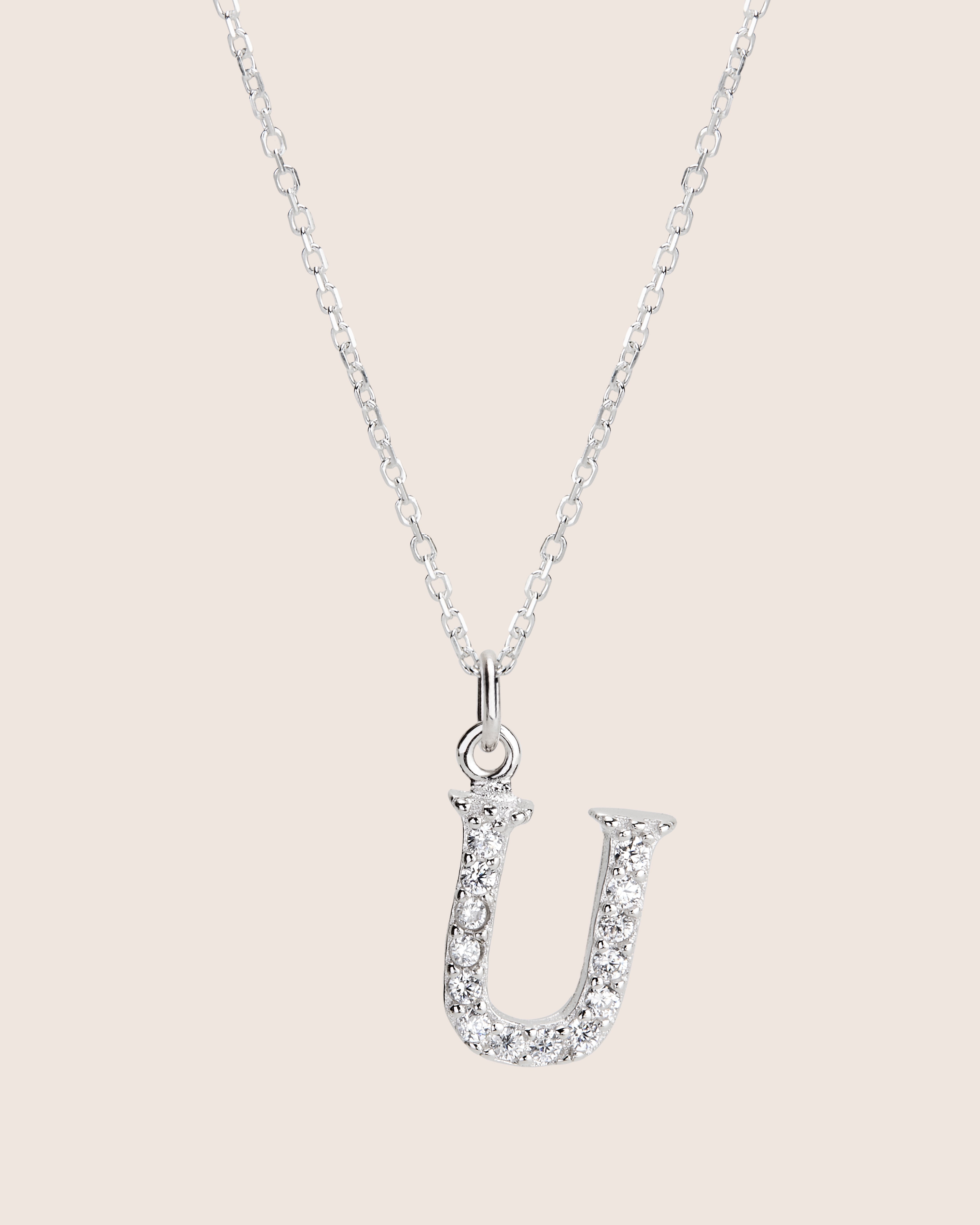 ZIRCONIA LETTER NECKLACE