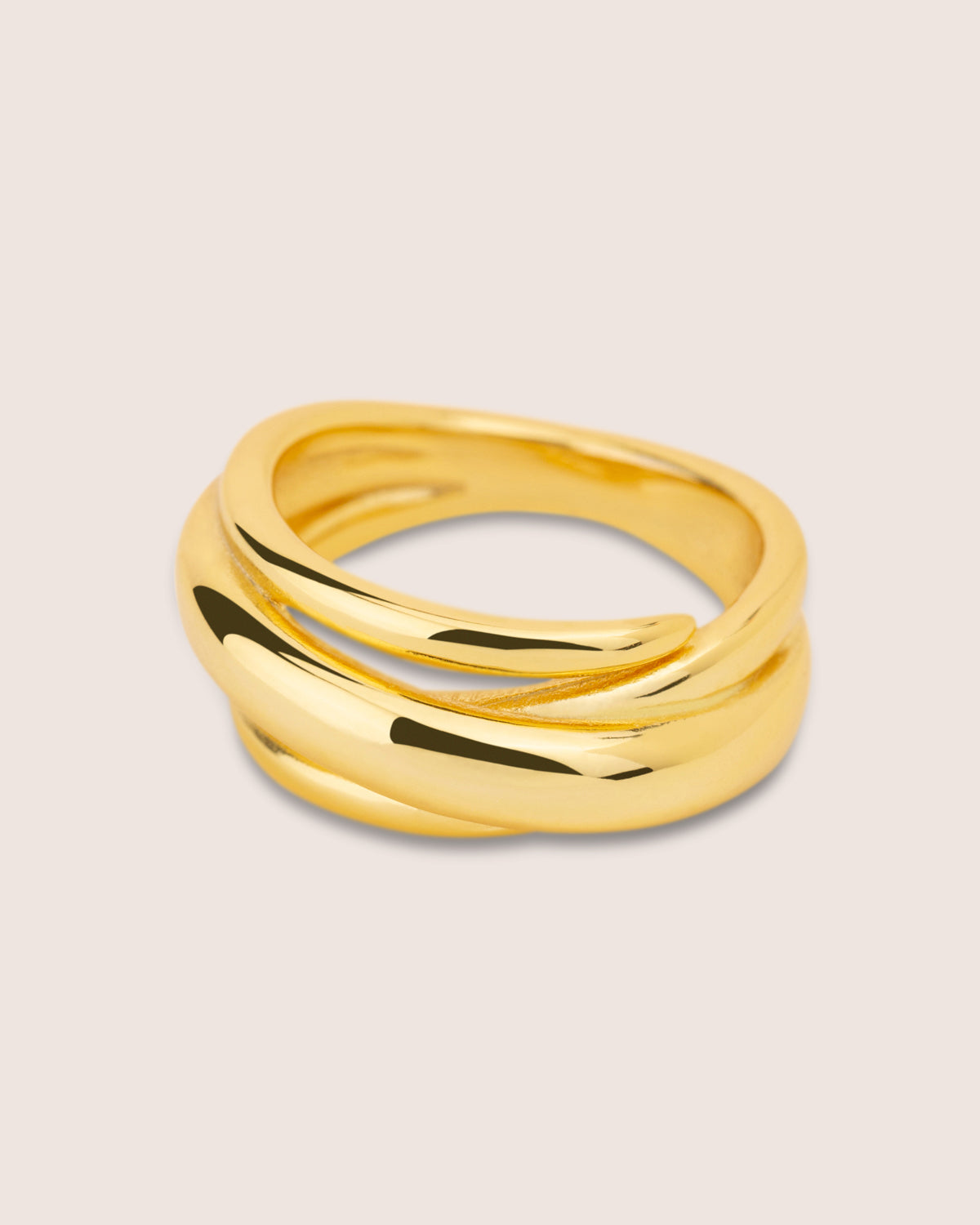 "anillo ancho oro"